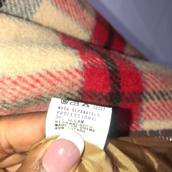 36 point 5 Women’s Cropped Flannel Bomber Jacket - Picture 6 of 6